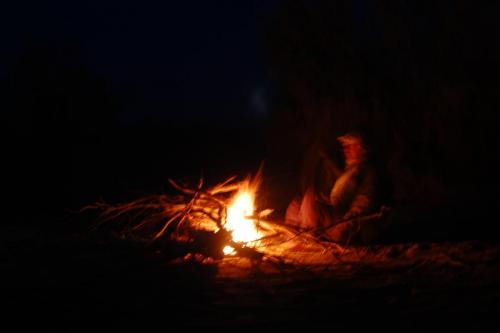 Zarrin dunes, overnight campfire